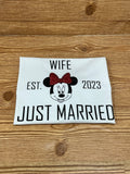 Just Married Mouse Couple