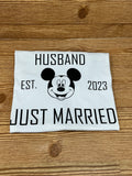 Just Married Mouse Couple