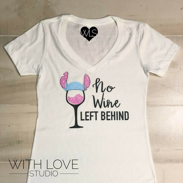 No Wine Left Behind | Stitch Food and Wine Shirt
